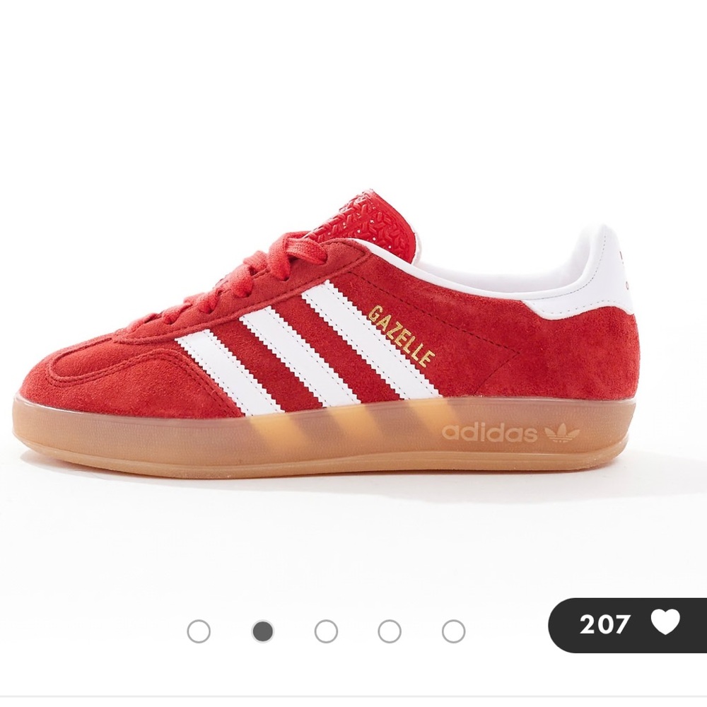 adidas Originals Gazelle Indoor sneakers in red and white